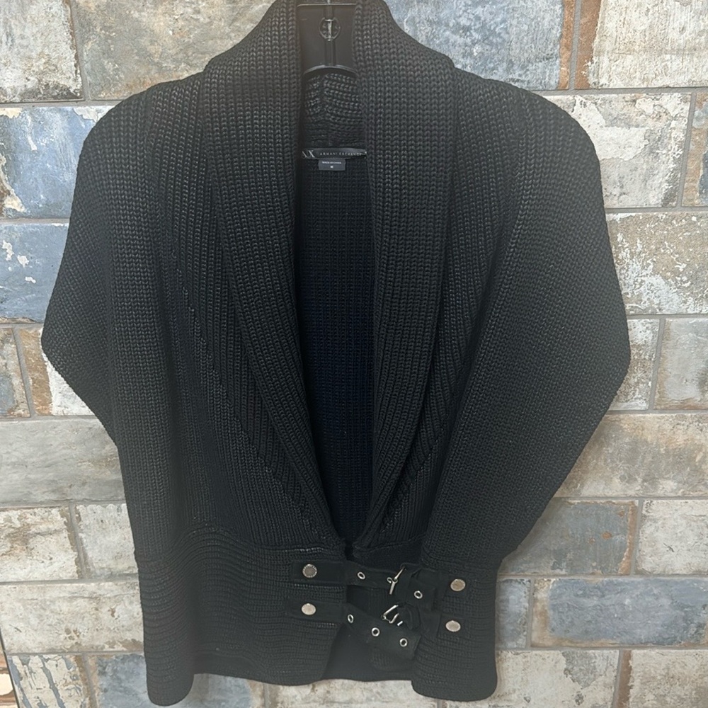 Armani Exchange Black Knit Cardigan